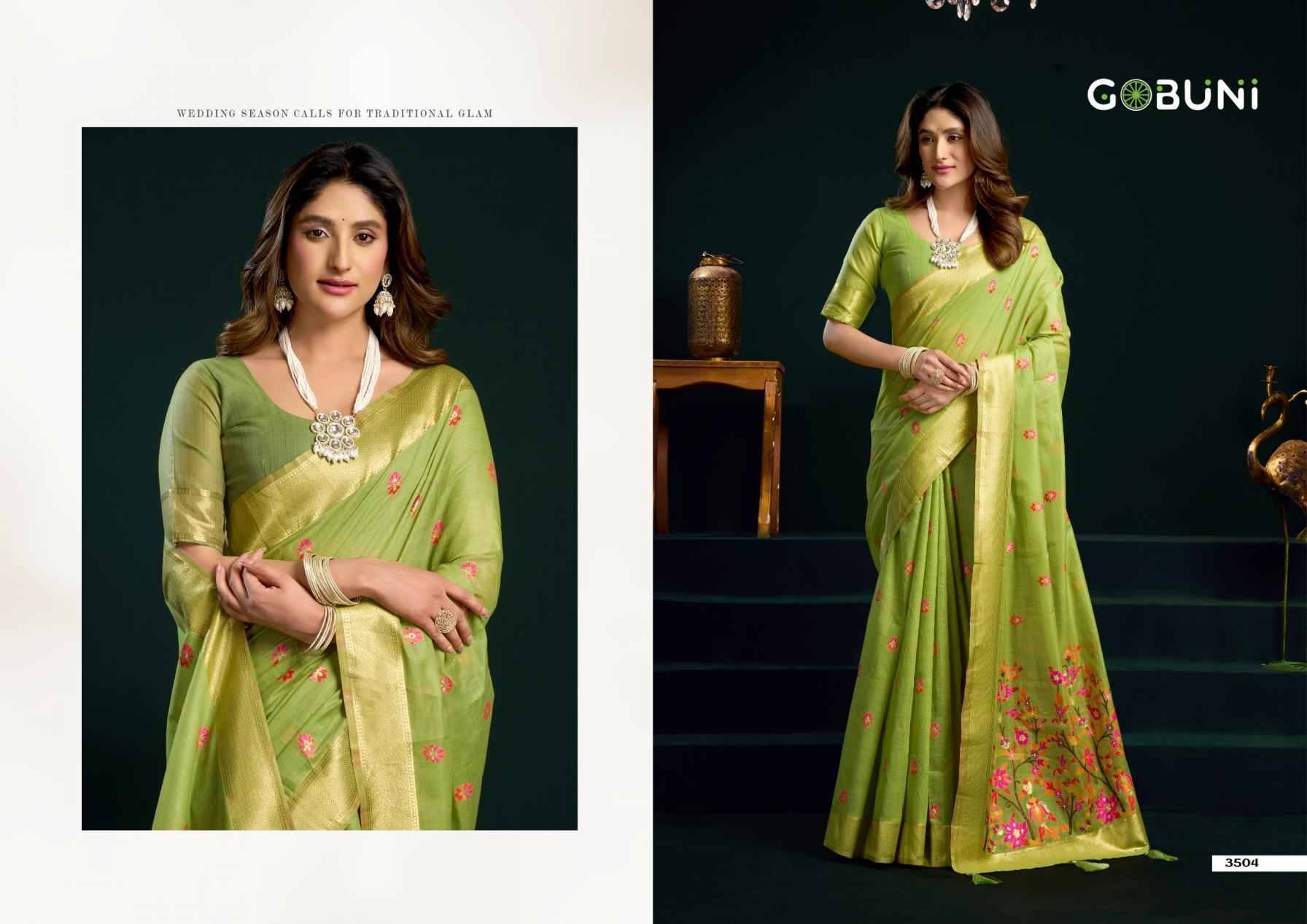 Siya By Gobuni 3501 to 3506 Series Indian Traditional Wear Collection Beautiful Stylish Fancy Colorful Party Wear & Occasional Wear Munga Cotton Sarees At Wholesale Price